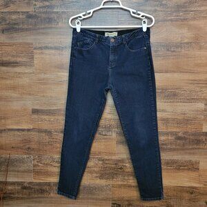 Democracy Jeans Size 6 Skinny Cropped Ab Technology Mid Rise Dark Wash